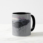 Mug Crâne Éthéré Art Abstrait Grunge Sombre (Devant droit)
