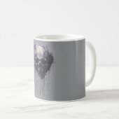 Mug Crâne Éthéré Art Abstrait Grunge Sombre (Devant droit)