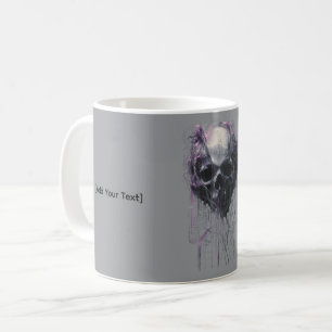Mug Crâne Éthéré Art Abstrait Grunge Sombre