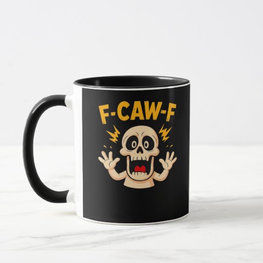 Mug Crâne F-Caw-F d'Halloween (Gauche)