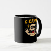 Mug Crâne F-Caw-F d'Halloween (Devant droit)
