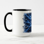 Mug Crâne Feu vs Glace – Fissure Électrique Bleue & Ro (Gauche)