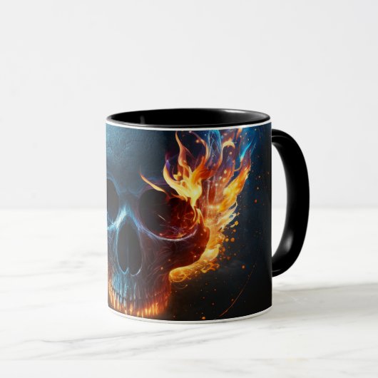 Mug Crâne flamboyant (Devant droit)