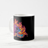Mug Crâne flamboyant coloré (Devant gauche)