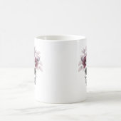Mug Crâne floral Fleurs blanches et de vin (Centre)
