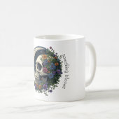 Mug Crâne Floral & Lune Art Gothique Céleste (Devant droit)