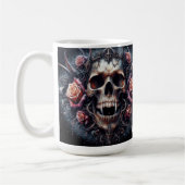 Mug Crâne gothique orné de Rose (Gauche)