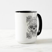 Mug Crâne inspiré en fleurs (Devant droit)