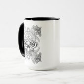 Mug Crâne inspiré en fleurs (Devant gauche)