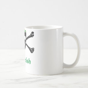 Mug Crâne irlandais et os croisés de pirate