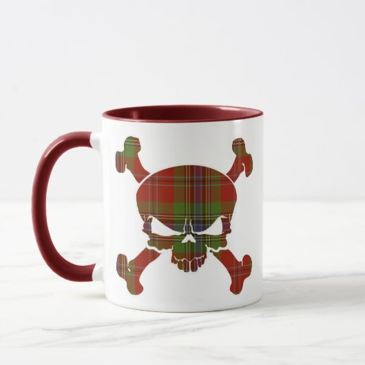 Mug Crâne MacLean Tartan Pas de bannière (Gauche)