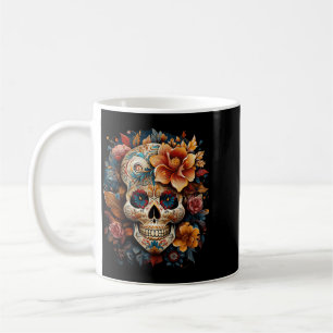 Mug Crâne Mexicain Floral Jour De L'agence Gouvernemen
