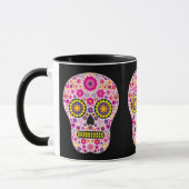 Mug Crâne mexicain rose de sucre (Gauche)