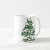 Mug crâne moche sapin de noël squelette gothique (Devant droit)