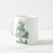 Mug crâne moche sapin de noël squelette gothique (Devant gauche)
