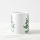 Mug crâne moche sapin de noël squelette gothique (Centre)