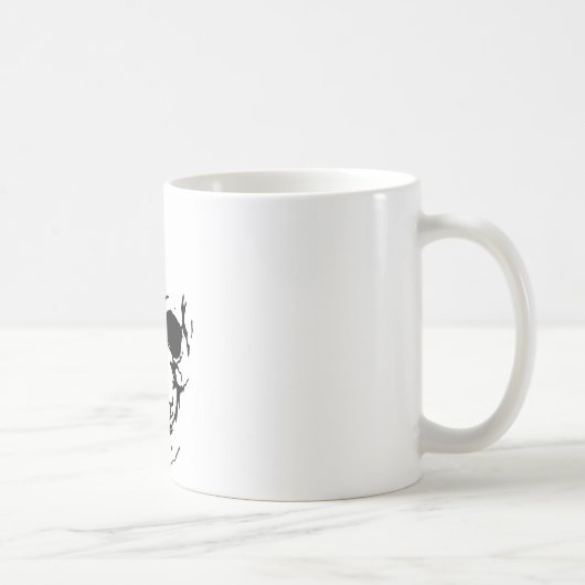 Mug Crâne - Noir & Blanc Métal Imaginaire Art (Droite)