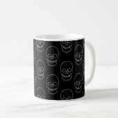 Mug Crâne - Noir de chauve-souris et Blanc d'os (Devant droit)