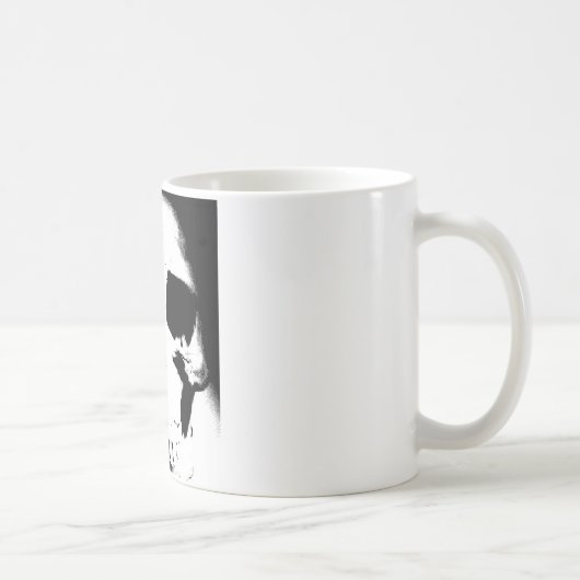 Mug Crâne noir et blanc (Droite)