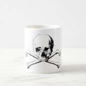 Mug Crâne noir et blanc et os (Centre)