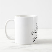 Mug Crâne noir et blanc et os (Gauche)