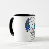 Mug Crâne octo bleu (Devant gauche)
