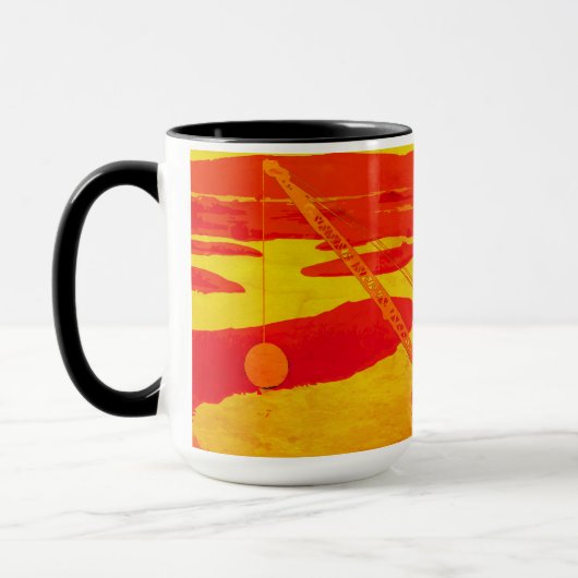 MUG CRANE OPERATOR ART JE VOUDRAIS PLUTÔT GOLFING VINT (Gauche)