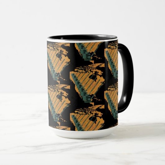 MUG CRANE OPERATOR US MAP JIGSAW PUZZLE OPERATOR (Devant droit)