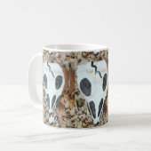 Mug crâne peint noir et blanc (Devant gauche)