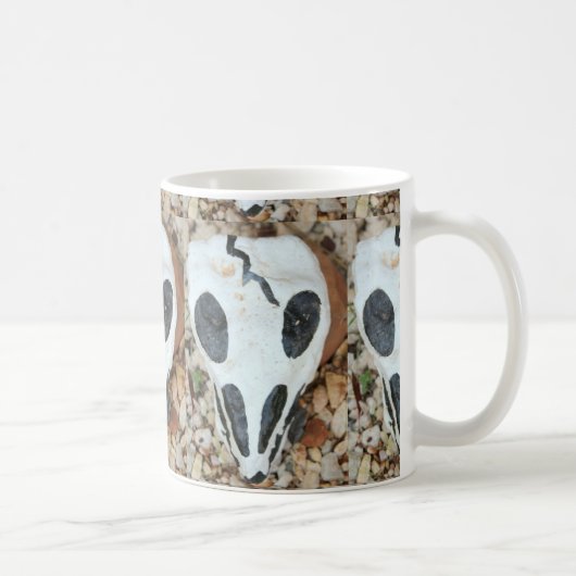 Mug crâne peint noir et blanc (Droite)