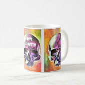 Mug Crâne peint. Personnalisé (Devant droit)
