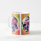 Mug Crâne peint. Personnalisé (Devant gauche)