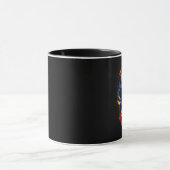 MUG CRÂNE PEINTURE NÉON ABSTRAIT (Centre)