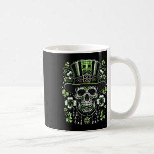 Mug Crâne portant un chapeau St Patricks Irlandais Hom