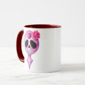 Mug Crâne pourpre mignon de sucre (Devant gauche)