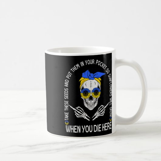 Mug Crâne prends ces graines et mets-les dans ta poche (Droite)