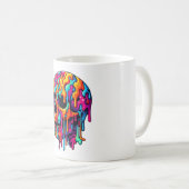Mug Crâne psychédélique dynamique (Devant droit)