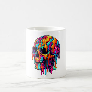 Mug Crâne psychédélique dynamique