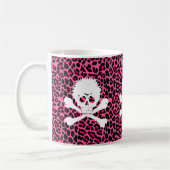 Mug Crâne punk gothique avec l'empreinte de léopard (Gauche)