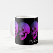 Mug Crâne riant pourpre personnalisé (Devant gauche)