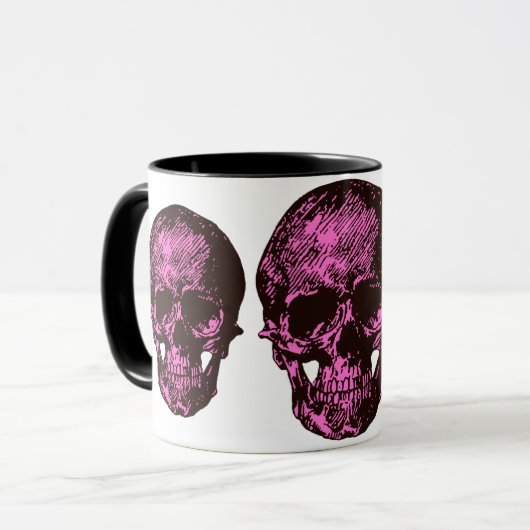 Mug Crâne rose (Devant gauche)