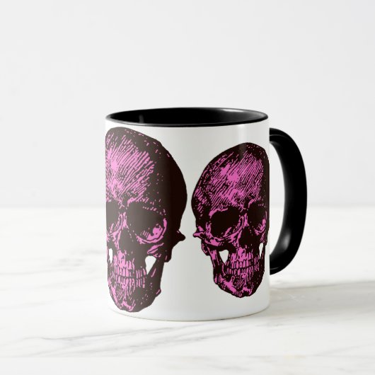 Mug Crâne rose (Devant droit)