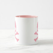 Mug Crâne rose simple et os croisés (Centre)