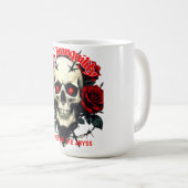 Mug Crâne & Roses – Dark Tranquility (Devant droit)