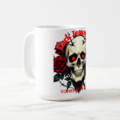 Mug Crâne & Roses – Dark Tranquility (Devant gauche)