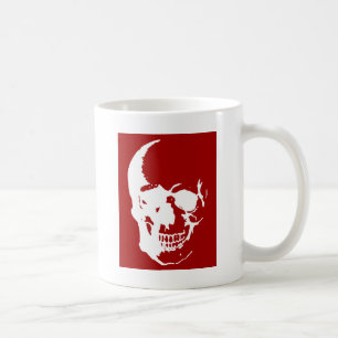 Mug Crâne - Rouge & Blanc métal Imaginaire Art