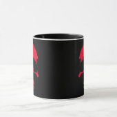 Mug Crâne rouge démon conception graphique gothique (Centre)