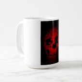 Mug Crâne rouge Squelette Imaginaire Art métal lourd (Devant gauche)