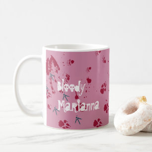 Mug Crâne Sanglant Traces de Sang Nom Halloween