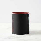 Mug Crâne sucre Roses rouges Noir (Centre)
